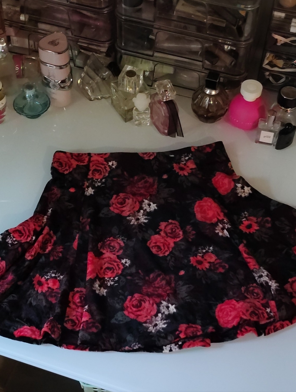 Frenchi Roses Mini Skirt - Picture 9 of 11